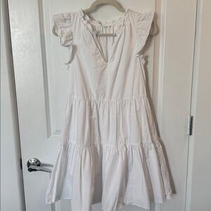A loves A Women’s Ruffle Sleeve Dress in white size medium